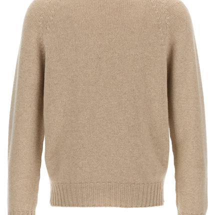 MA'RY'YA Beige Virgin Wool Cardigan