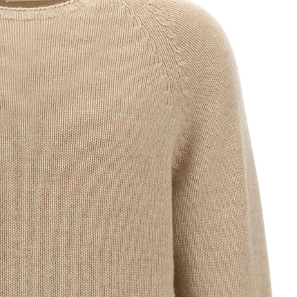 MA'RY'YA Beige Virgin Wool Cardigan