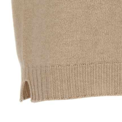 MA'RY'YA Beige Virgin Wool Cardigan