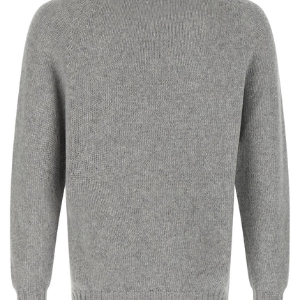 MA'RY'YA Gray Virgin Wool Cardigan