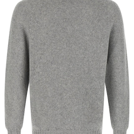 MA'RY'YA Gray Virgin Wool Cardigan