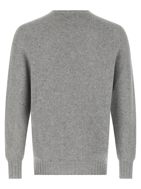 MA'RY'YA Gray Virgin Wool Cardigan