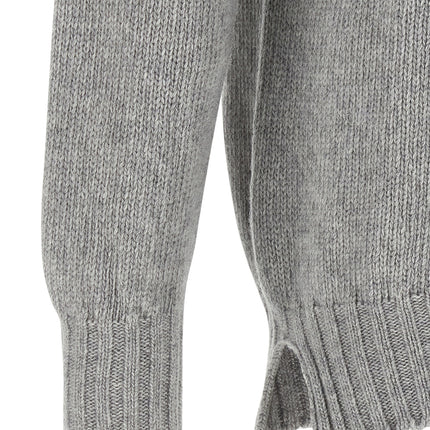 MA'RY'YA Gray Virgin Wool Cardigan