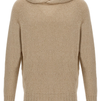 MA'RY'YA Beige Virgin Wool Cardigan