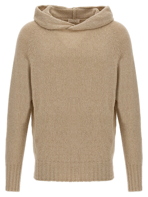 MA'RY'YA Beige Virgin Wool Cardigan