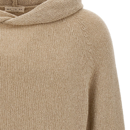 MA'RY'YA Beige Virgin Wool Cardigan