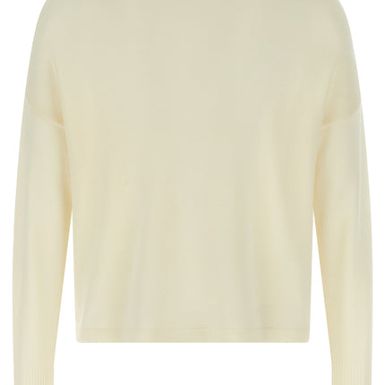 MA'RY'YA White Virgin Wool Cardigan