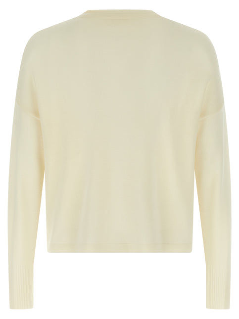 MA'RY'YA White Virgin Wool Cardigan