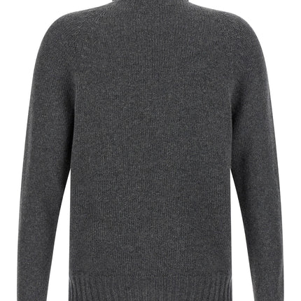 MA'RY'YA Gray Virgin Wool Cardigan