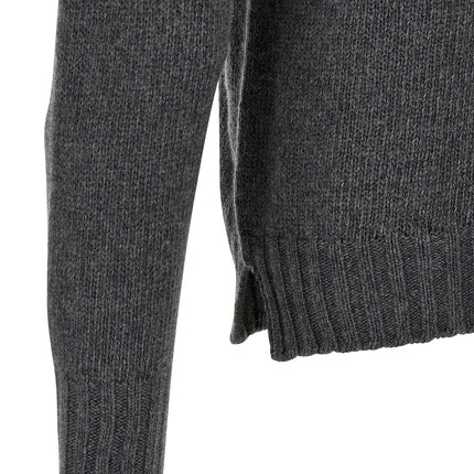 MA'RY'YA Gray Virgin Wool Cardigan