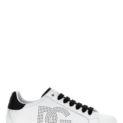Dolce & Gabbana Bicolor Calfskin Low Top Sneakers