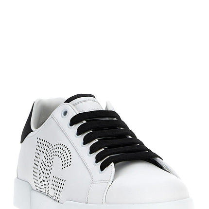 Dolce & Gabbana Bicolor Calfskin Low Top Sneakers