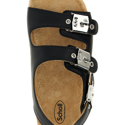 Balenciaga Black Calfskin Flat Sandals