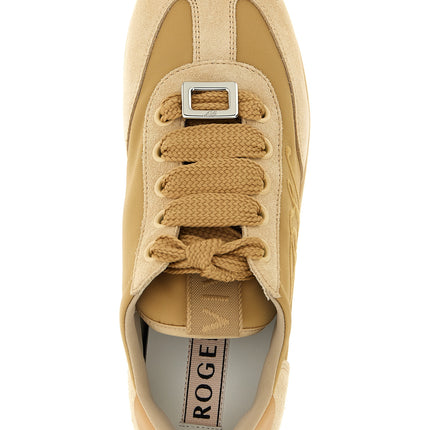 Roger Vivier Beige Calfskin High Top Sneakers