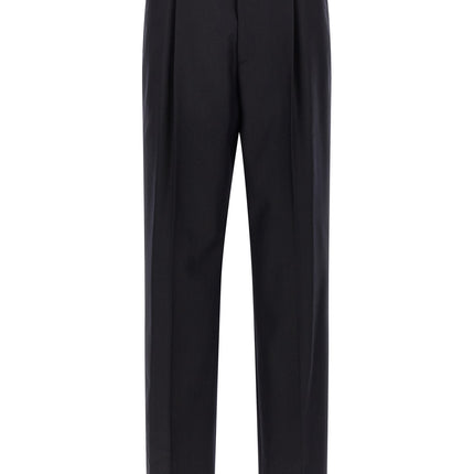 Dries Van Noten Blue Wool Dress Pants