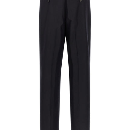 Dries Van Noten Blue Wool Dress Pants