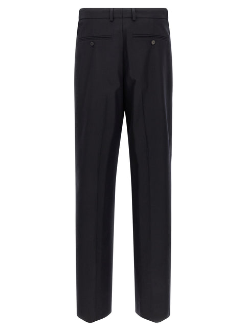 Dries Van Noten Blue Wool Dress Pants