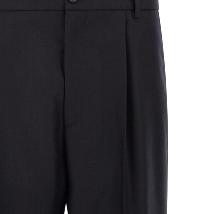Dries Van Noten Blue Wool Dress Pants