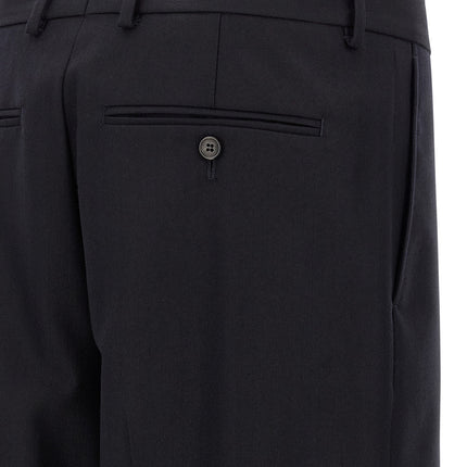 Dries Van Noten Blue Wool Dress Pants