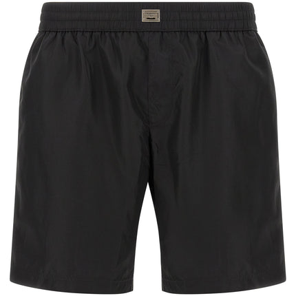Dolce & Gabbana Black Polyamide Swim Shorts