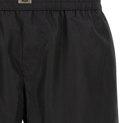 Dolce & Gabbana Black Polyamide Swim Shorts