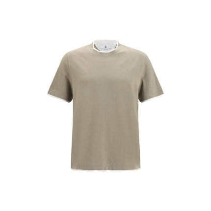 Brunello Cucinelli Bicolor Cotton T-Shirt