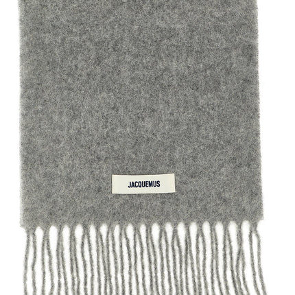 Jacquemus Gray Alpaca Leather Foulard