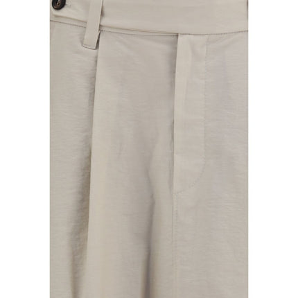 Brunello Cucinelli Beige Cotton Midi Skirt