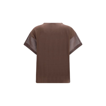 Brunello Cucinelli Brown Cotton T-Shirt
