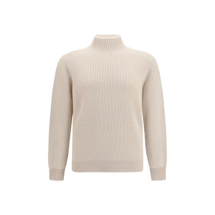 Brunello Cucinelli Beige Cashmere Turtleneck