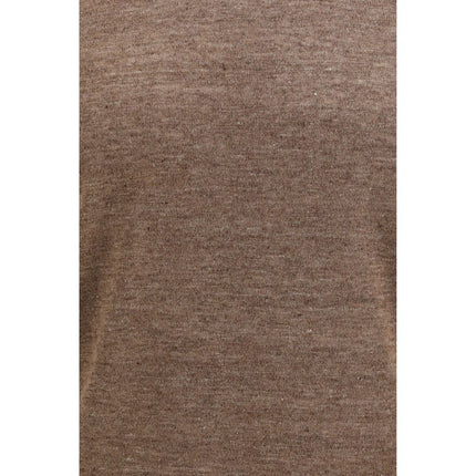 Brunello Cucinelli Brown Linen T-Shirt