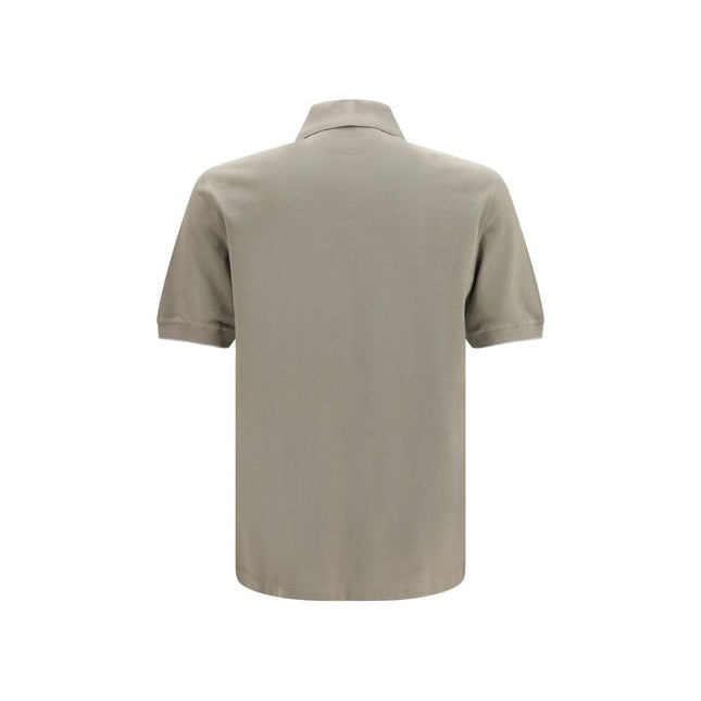 Brunello Cucinelli Bicolor Cotton Polo Shirt