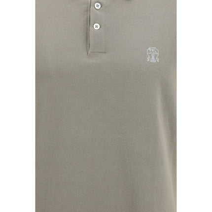 Brunello Cucinelli Bicolor Cotton Polo Shirt