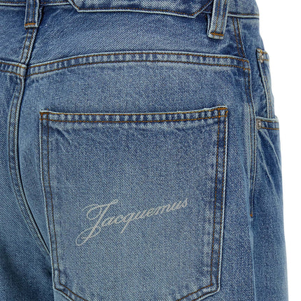 Jacquemus Blue Cotton Jeans Denim