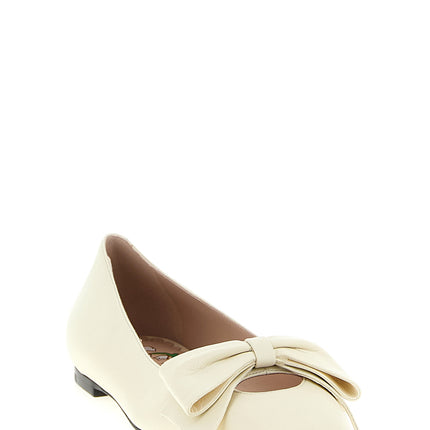 Valentino Garavani White Leather Ballet Flats