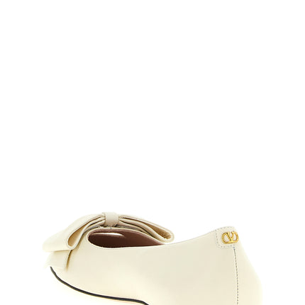 Valentino Garavani White Leather Ballet Flats