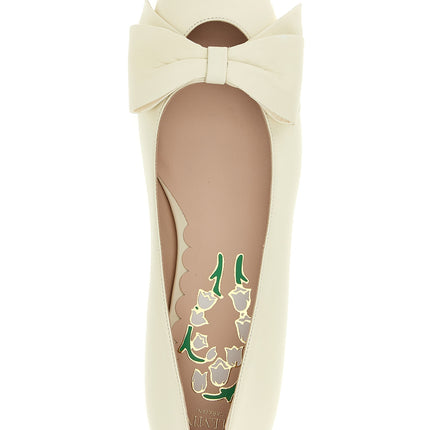Valentino Garavani White Leather Ballet Flats