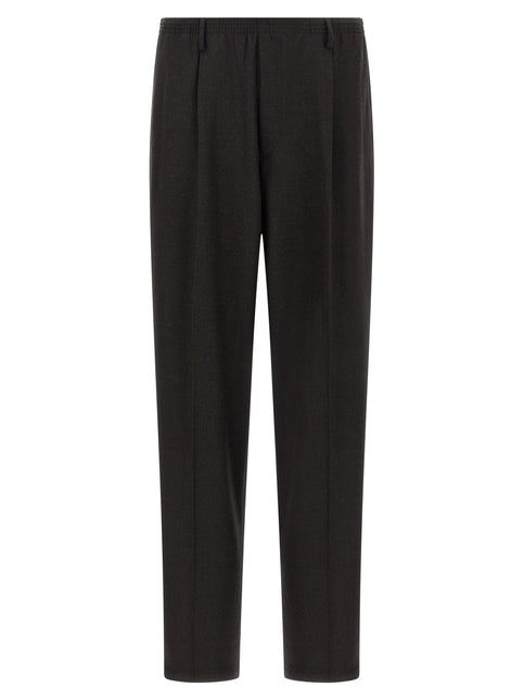 CELLAR DOOR Brown Wool Casual Pants