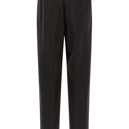 CELLAR DOOR Brown Wool Casual Pants