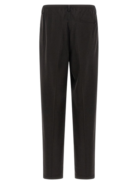 CELLAR DOOR Brown Wool Casual Pants