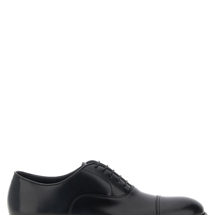 Doucal's Black Calfskin Oxfords And Derbies