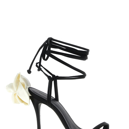 Magda Butrym Bicolor Viscose Stiletto Heel Sandals