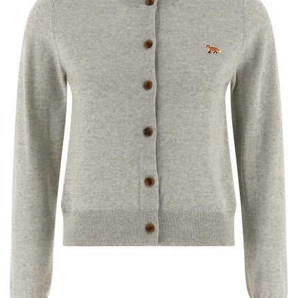 Maison Kitsuné Gray Virgin Wool Cardigan