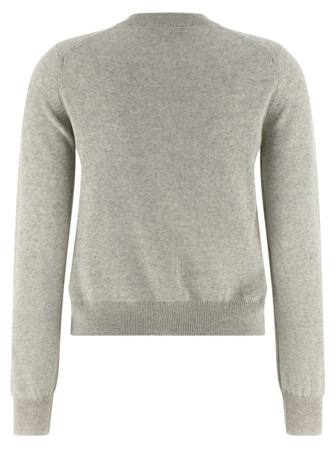 Maison Kitsuné Gray Virgin Wool Cardigan