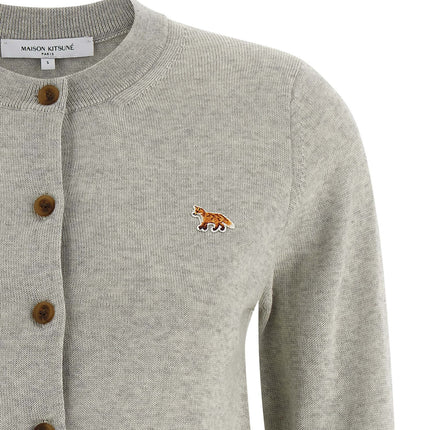 Maison Kitsuné Gray Virgin Wool Cardigan