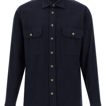 BORRIELLO Blue Cotton Blouse