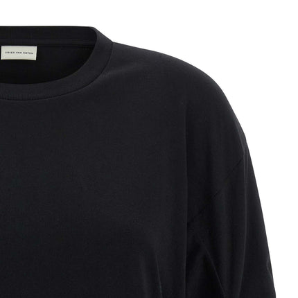 Dries Van Noten Black Cotton Long Sleeve T-Shirt
