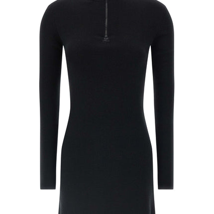 Courrèges Black Merino Wool Short Dress