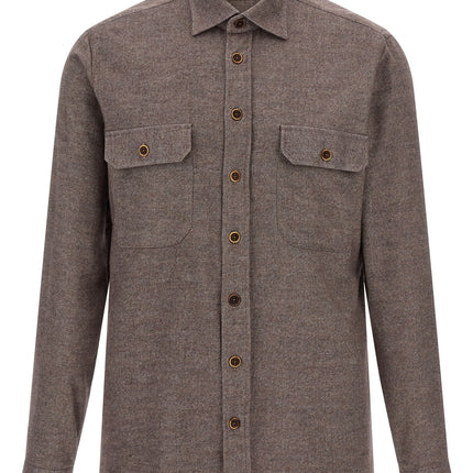 BORRIELLO Brown Cotton Blouse