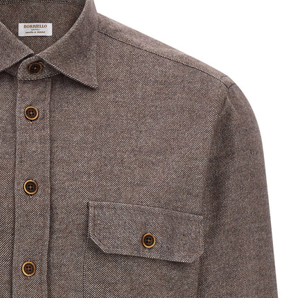 BORRIELLO Brown Cotton Blouse